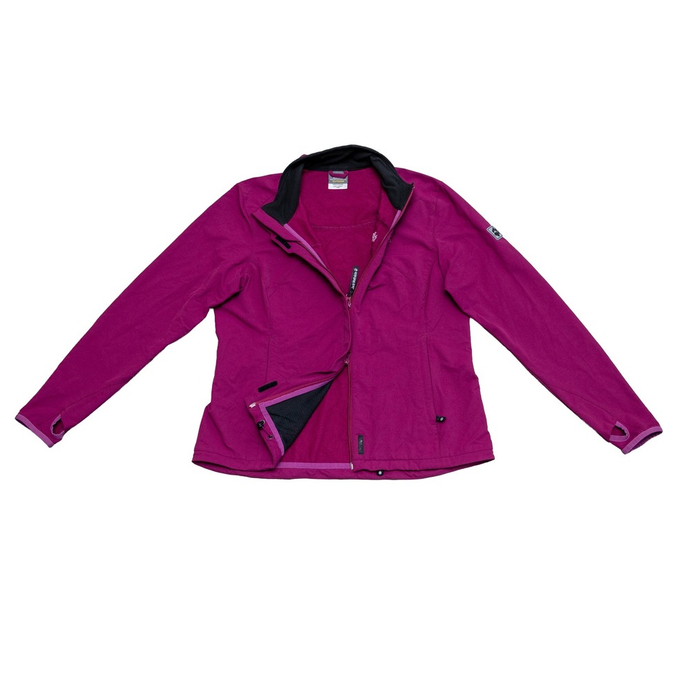 Jack Wolfskin Womens Magenta Purple Softshell Full Zip Hiking Jacket XL